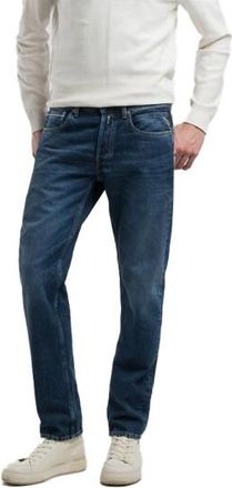 Replay Grover Rechte Jeans, Blauw