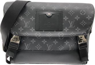 Louis Vuitton Black Coated Canvas Shoulder Bag (Pre-Owned)
