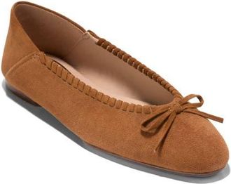 Cole Haan Jaya Travel Ballet Flat in Tobacco Suede at Nordstrom, Size 10.5