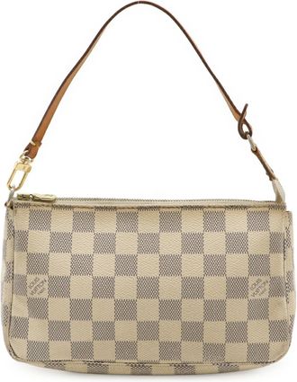 Louis Vuitton Black Damier Azur Ivory Damier Azur Pochette Pouch (Pre-Owned)