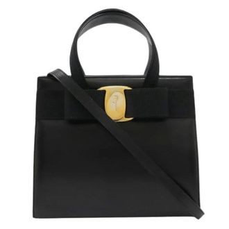 Ferragamo Pre-owned Handbags, female, Black, Size: ONE SIZE Pre-owned Handbag