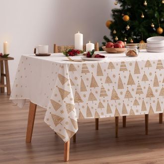 Mint Mantel navidad algod&oacute;n ocre 155x300 cm