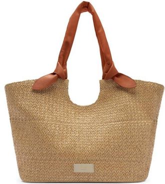 Arezzo Large Carmela Shopper Bag in Natural/West Orange at Nordstrom