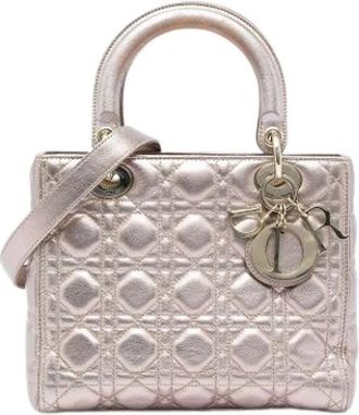 Dior Pre-owned Lady - Dames - Vintage Handtas - Geel - ONE Size - Leer - Vintage