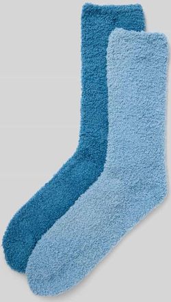 Camano Socken mit elastischem Bund Modell Socks cosy sustainable im 2er-Pack in Jeansblau, Größe 35-38