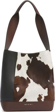 Marni Handbag Leather Black Pod Tote New Handle Mucca