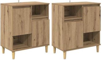 vidaXL Sideboards 2 pcs Artisan Oak 60 x 35 x 70 cm Engineered Wood vidaXL