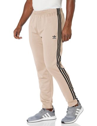 adidas Originals Mens Adicolor Classics Superstar Track Pants, Wonder Beige/Black, XXL