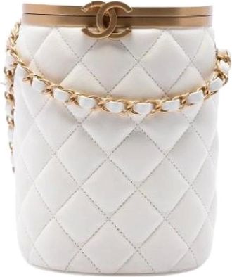 Chanel Bolso Cruzado Acolchado de Piel de Cordero Pre-owned - Pre-owned - Mujer - Blanco - ONE SIZE