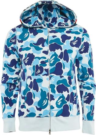 A Bathing Ape ABC hoodie met camouflageprint en rits - Blauw