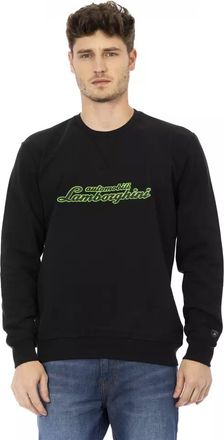 Automobili Lamborghini Black Cotton Mens Mens Sweater