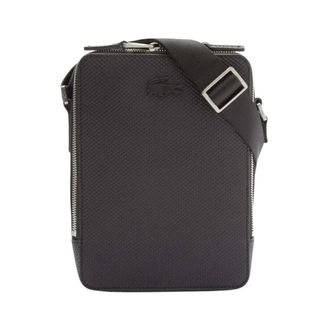 Lacoste Bolso de hombro Chantaco de piel piqu&eacute; - Bags - Mujer - Negro - ONE SIZE
