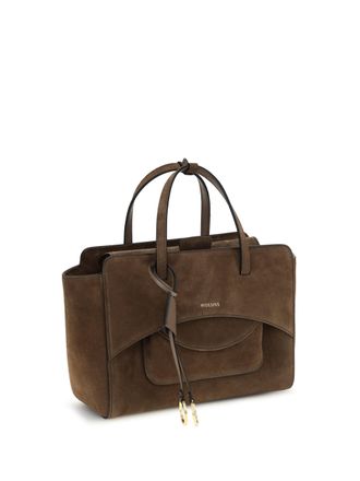 Hidesins Womens Flap Medium Handbag Chocolat Suede Handbags Hand Bags