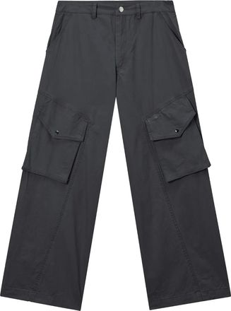 Mini Cream Cargo broek met zakken - Grijs