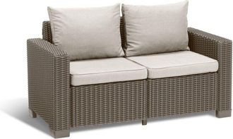 Dmora Sof&aacute; De Exterior Rossa, Sof&aacute; Para Jard&iacute;n, Sof&aacute; Para Terraza, Sof&aacute; Outdoor, 141x68 H72 Cm, T&oacute;rtola - Dmora