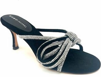 Koko + Palenki Womens Barely 2 Suede Sandals In Black