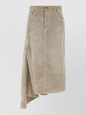 Haikure cotton asymmetric skirt