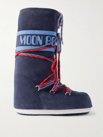 Moon Boot Doposcì In Camoscio Icon - Blu