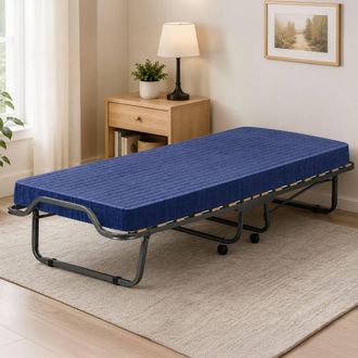 Talamo Italia Talamo Italia - Cama Plegable Dabadian, Cuna Con 15 Somier, Cama Individual Que Ahorra Espacio, 100% Made In Italy, 80x200h40 Cm, Colch&oacute;n Incluido
