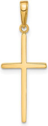 Diamond2Deal 14k Yellow Gold Polished Cross Pendant
