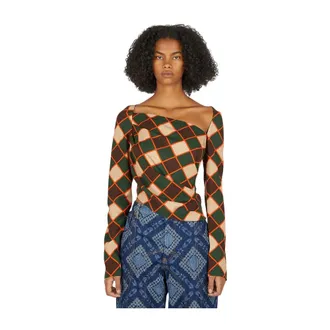 Ahluwalia Studio Donna, Top, Verde, M, new