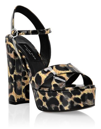 Philipp Plein Sandalen Hoge Hakken Leopard