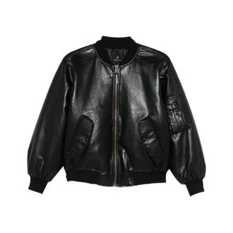 Anine Bing Jassen, Dames, Zwart, M, Leer, Leon Bomber