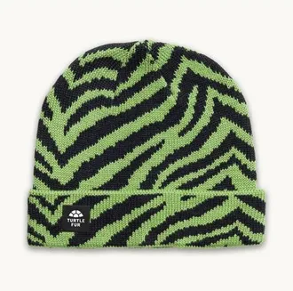 Turtle Fur Zebralicious Winter Hat in Lime at Nordstrom