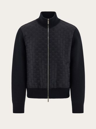 Ferragamo Uomo Bomber in maglia Nero