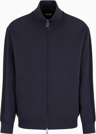 Emporio Armani Urban Zip Sweater - Heren - Vesten met rits - Blauw - XS - Katoen - Hoodies & sweatvesten
