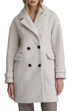 NVLT Mixed Media Coat in Cream at Nordstrom Rack, Size X-Large