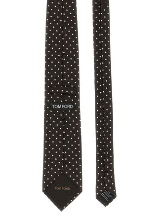 Tom Ford Polka Dot Silk Necktie - Black