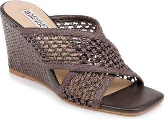 Badgley Mischka Xandria Wedge Sandal in Brown at Nordstrom, Size 8.5