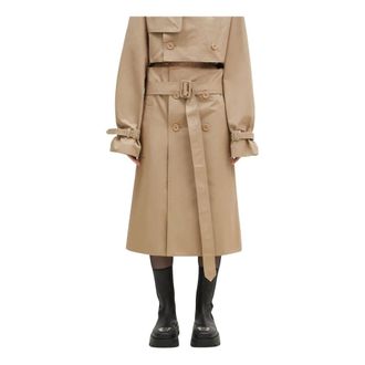 VETEMENTS Gedeconstrueerde Trenchcoat Midirok - Dames - Rokken - Beige - Maat: XS Katoen