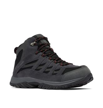 Columbia Mens Crestwood Mid Waterproof Hiking Shoe, Black/Charcoal, 9.5 UK