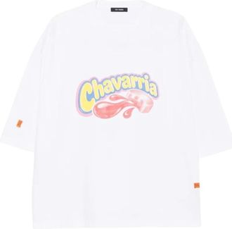 Willy Chavarria Os Chavaloo T-Shirt - Heren - T-shirts - Wit - L - Katoen - Tops