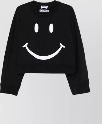 Moschino smiley face graphic knitwear crew neck