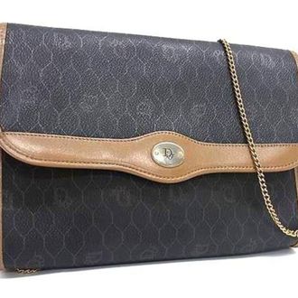 Dior Brown Pvc Leather Handbag Shoulder Bag Tote Bag (Pre-Owned)