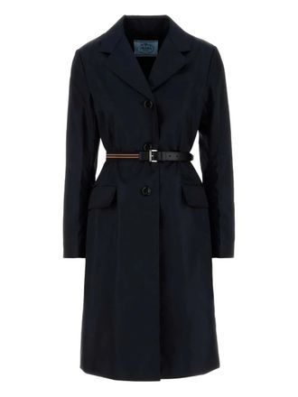 Prada Jas met ceintuur en vlakken - Blauw