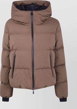 Herno short quilted jacket with hood and pockets