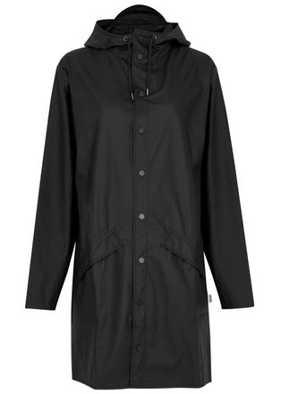 Rains Hooded Waterproof Jacket - Black - XS