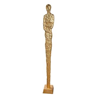 Schubiger M&ouml;bel Windlicht Frau, Salvina, Aluminium, Gold H: 138 cm