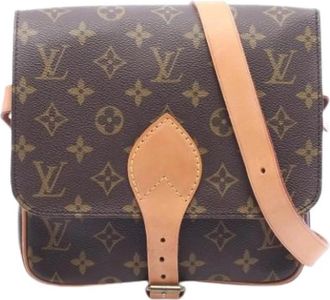 Louis Vuitton Pre-owned Cartouchiere MM Schoudertas - Dames - Vintage Schoudertas - Bruin - ONE Size - Leer - Vintage