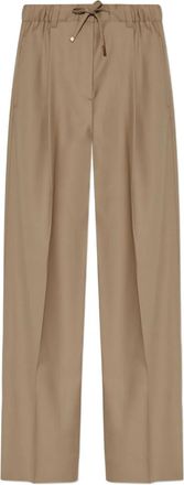 Moncler front-pleated trousers - Brown