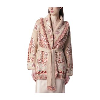 Alanui Cardigans, female, Beige, Size: XS Echoes Of The Island Cardigan