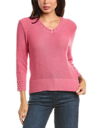 Nic+Zoe NIC & ZOE Edged Pop Stitch Sweater