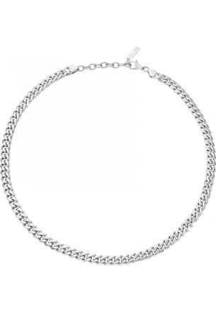 Police PEAGN0011301 Mens Docile Necklace - Silver Stainless Steel - One Size