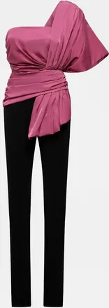 Bcbgmaxazria One-Shoulder Bow Jumpsuit