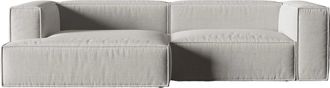 MICADONI Modulares 4-Sitzer Design Ecksofa Nuria mit Eckteil links - Strukturstoff