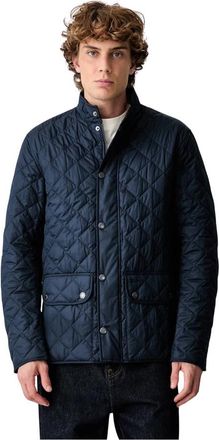 Barbour Lowerdale Quilted Jacket - Heren - Zomerjassen - Blauw - S - Leer - Jassen